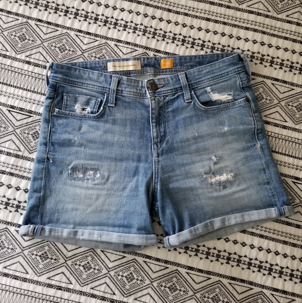 Anthropologie Pilcro HighWaisted Denim Jean Shorts 26
